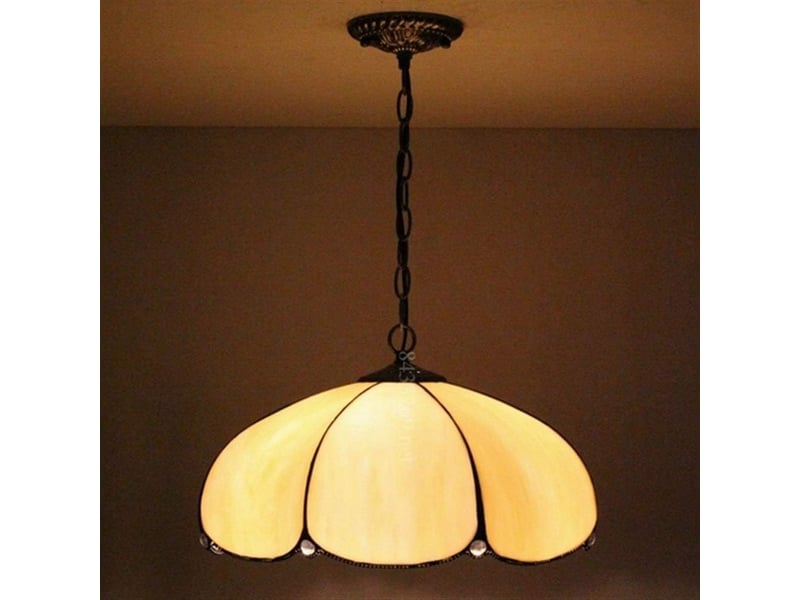  Suspension créative en bois massif et verre, style campagne – e27, source 9w blanc chaud incluse, pour salle à manger, bureau et chambre-style 3  - Conforama E