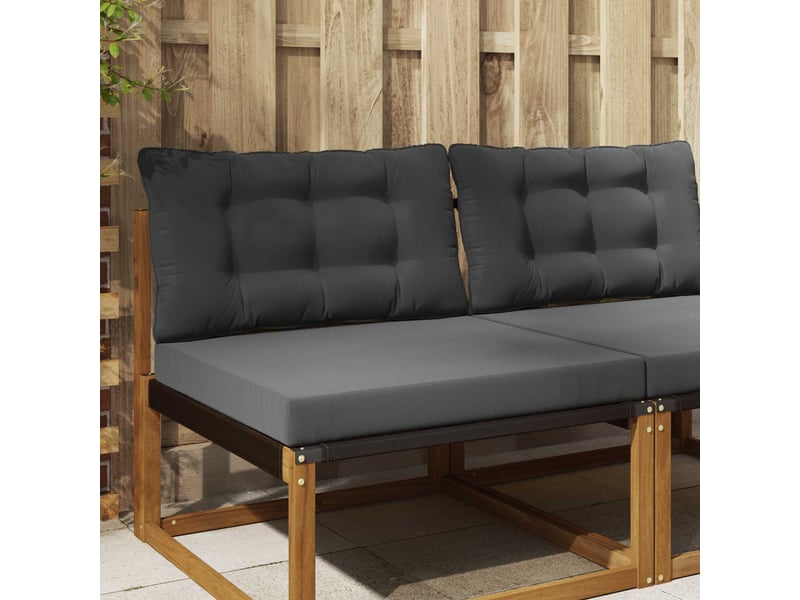  Coussin de canapé d'extérieur, coussin de chaise polyester anthracite 80 x 68,5 cm cf54013  - Conforama B