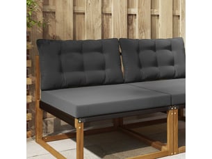 Coussin de canapé d'extérieur, coussin de chaise polyester anthracite 80 x 68,5 cm cf54013