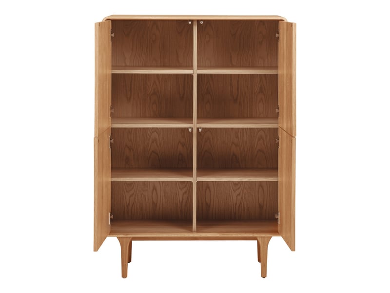 Bona-buffet haut 4 portes vintage chêne naturel 100x140 cm  - Conforama B