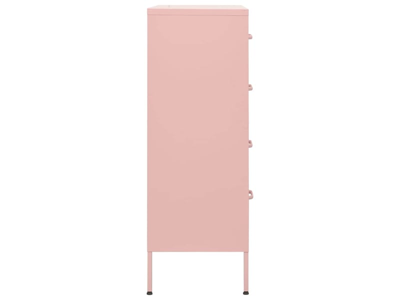  Commode, armoire à tiroirs bureau rose 80x35x101,5 cm acier  - Conforama D