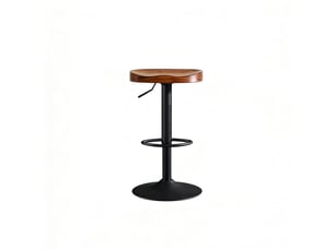 tabouret de bar assise réglable en hauteur <strong>REDOM</strong> - marron