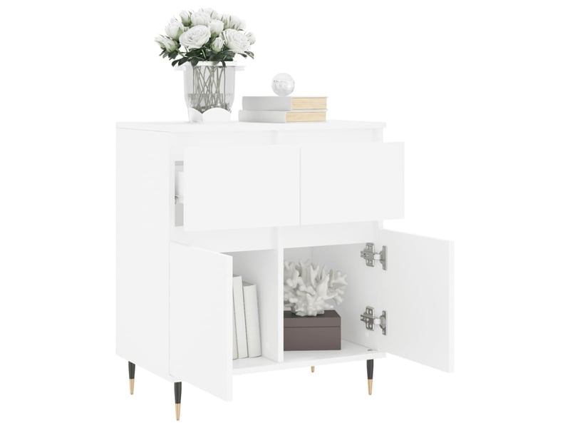  Buffet - bahut - meuble de rangement blanc 60x35x70 cm bois d'ingénierie  - Conforama D