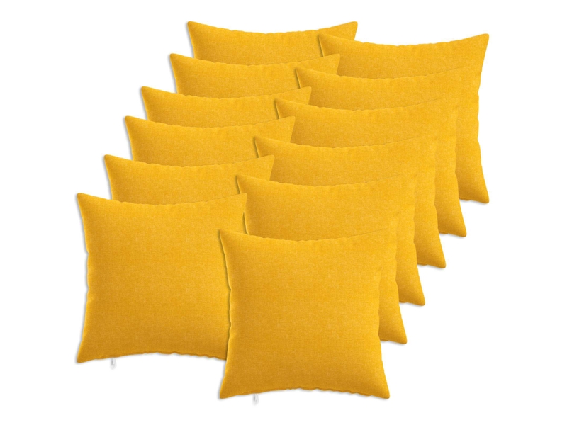  Lot de 12 housses de coussin heerlen jaune clair 50 x 50 cm tissu cf48985  - Conforama B