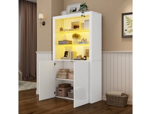 Vitrine coloris blanc <strong>MIVRAY </strong> <strong></strong> - x170 cm