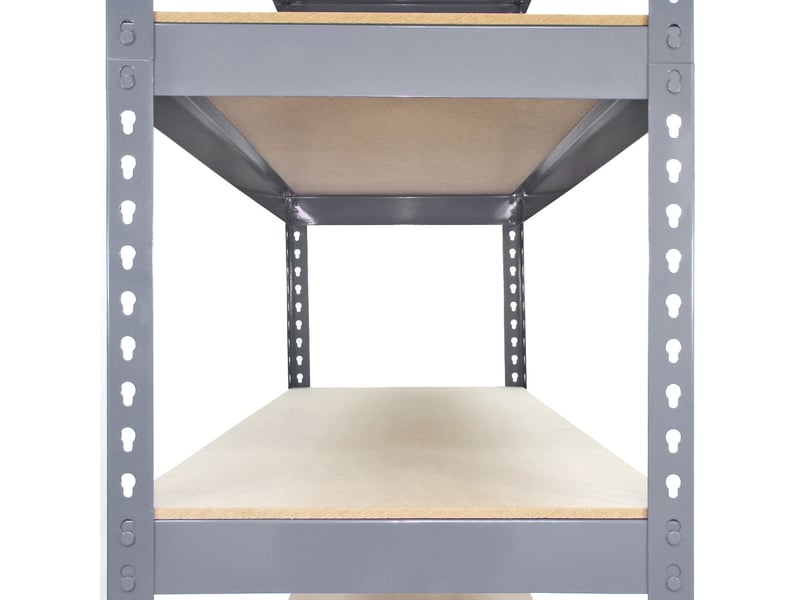  Monster racking - 5 rayonnages q-rax en acier sans boulons gris 120cm x 50cm x 182,5cm 7005(5) - Conforama D