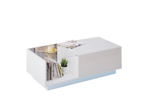 Table basse rectangulaire coloris blanc <strong></strong> <strong></strong> - 50 cmx100 cm