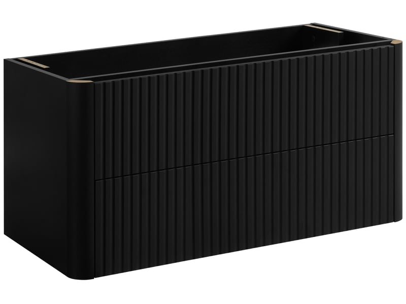  Meuble sous vasque suspendu linea 100 cm noir  - Conforama A