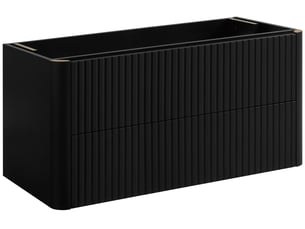 Meuble sous vasque suspendu linea 100 cm noir