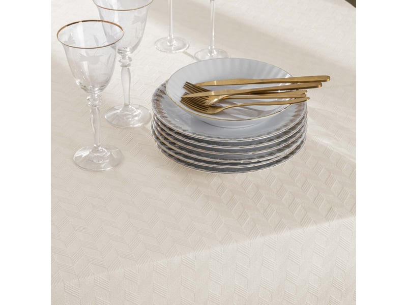  Nappe de table jacquard elyse 140x240cm naturel  - Conforama B