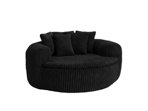 Fauteuil fixe URBAN MEUBLE  Tissu noir