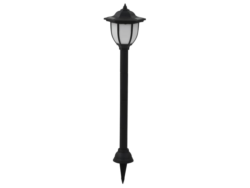  Lot de 3 lampes solaires d'extérieur jardin 16,5 x 14,5 x 73 cm avec installation facile en polypropylène noir 02_0045902  - Conforama B