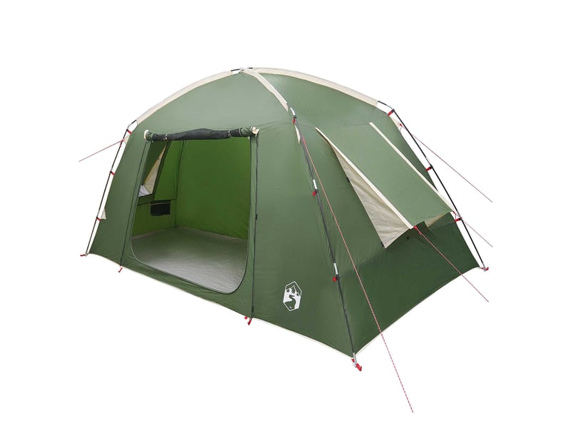 Tente de camping, tente cabane 4 personne vert polyester - Conforama A