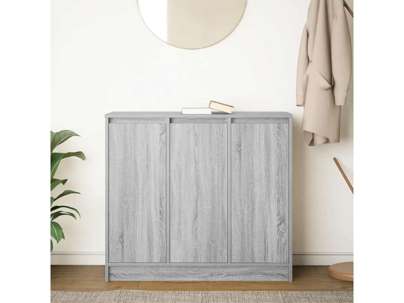 Buffet - bahut - meuble de rangement sonoma gris 85x34x76 cm bois d'ingénierie  - Conforama C