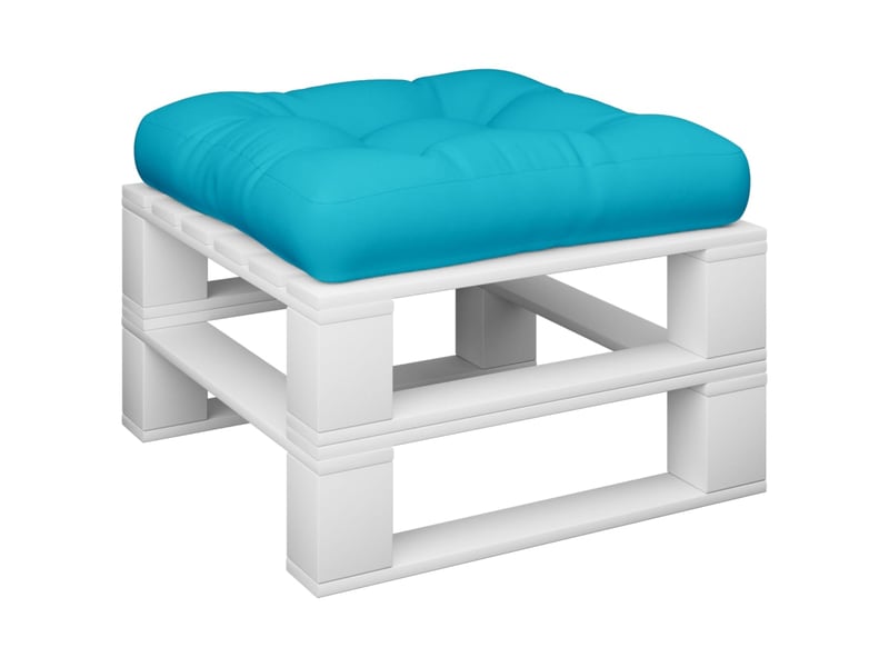  Coussin de palette, coussin de chaise, coussin de canapé turquoise 58x58x10 cm tissu oxford cf55478  - Conforama C
