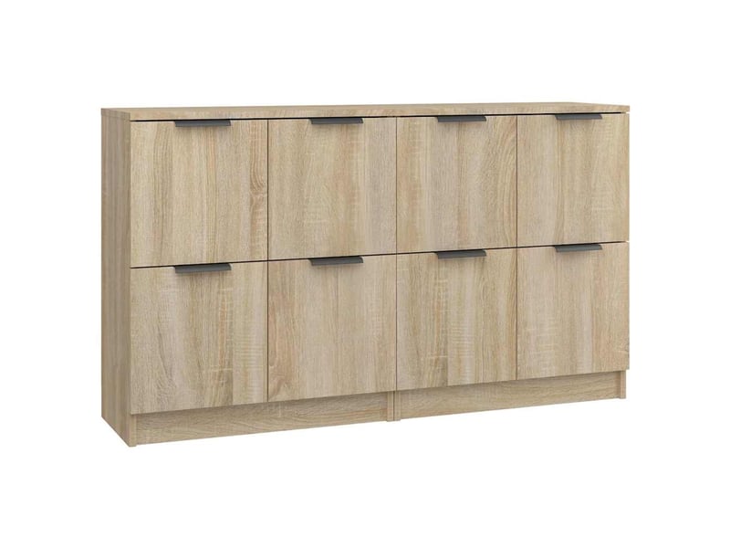  Buffets 2 pcs - bahut - meuble de rangement chêne sonoma 60x30x70 cm bois d'ingénierie  - Conforama A
