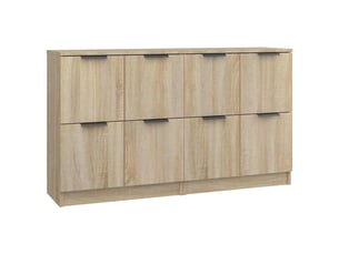 Buffets 2 pcs - bahut - meuble de rangement chêne sonoma 60x30x70 cm bois d'ingénierie