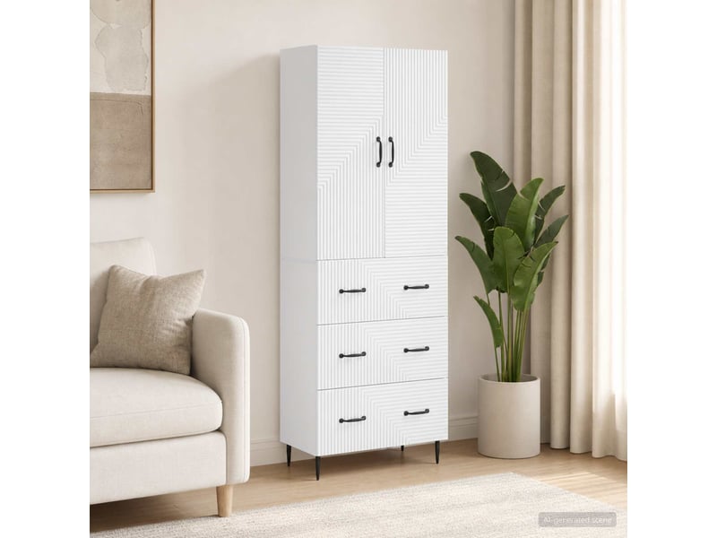  Ensemble de meubles 2 pcs, rangement de salon 66 x 34,5 x 90 cm bois d'ingénierie shl4103  - Conforama B