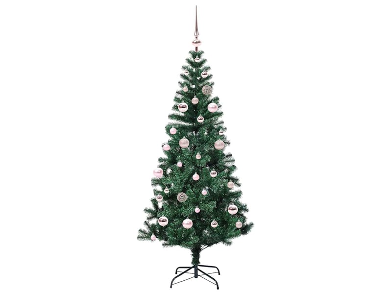  Sapin de noël artificiel, arbre de noël pré-éclairé vert 150 cm pvc et métal shl4221  - Conforama C