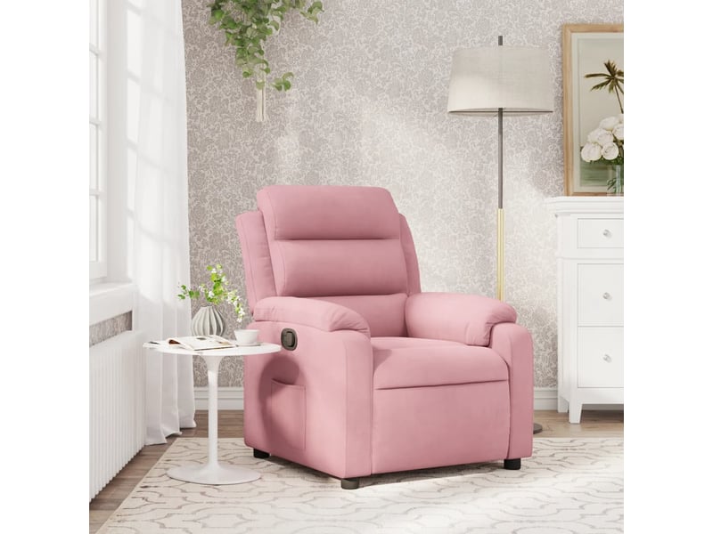 Vidaxl fauteuil inclinable rose velours - Conforama B