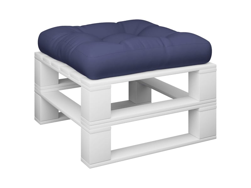  Coussin de palette, coussin de chaise, coussin de canapé bleu marine 60x60x12 cm tissu cf55314  - Conforama C