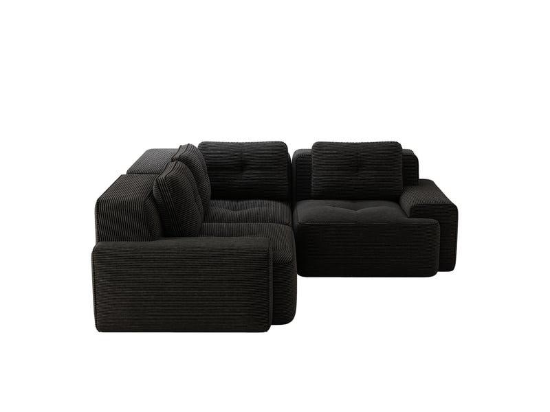  Canapé modulable, canapé de salon – sans montage, en velours tricoté, base antidérapante, sans cadre, noir  - Conforama B