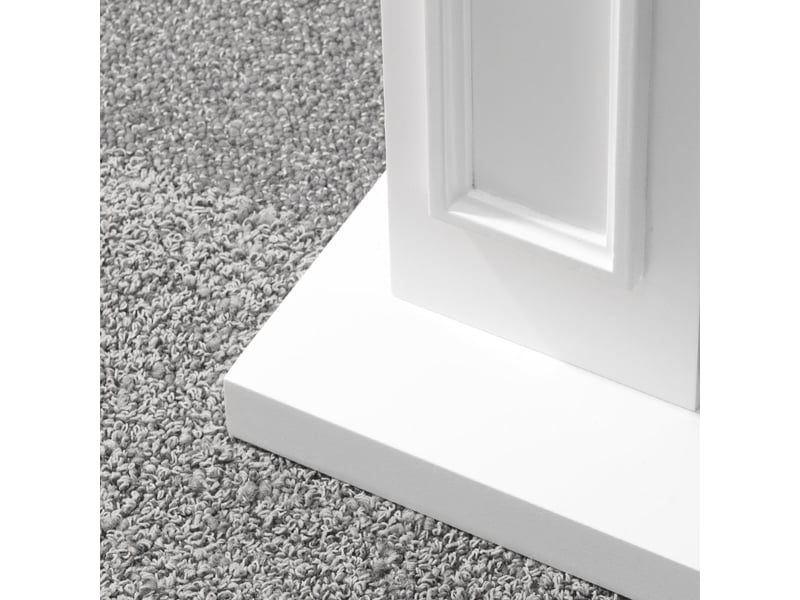  Jefferson - cadre de cheminée 89,5 x 90,5 x 28 cm, revêtement décoratif en mdf blanc  - Conforama E