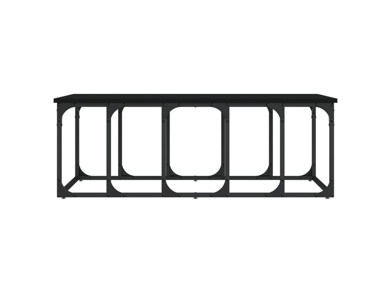  Table basse rectangulaire | table de salon noir 100x50x35,5 cm bois d'ingénierie  - Conforama D