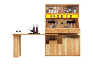 Buffet 2 porte(s)  0 tiroir(s)   - 137 cm coloris naturel 