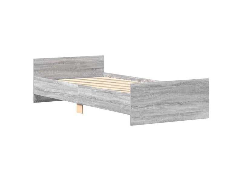  Lit simple- lit adulte -  cadre de lit sans matelas sonoma gris 100x200 cm  - Conforama D