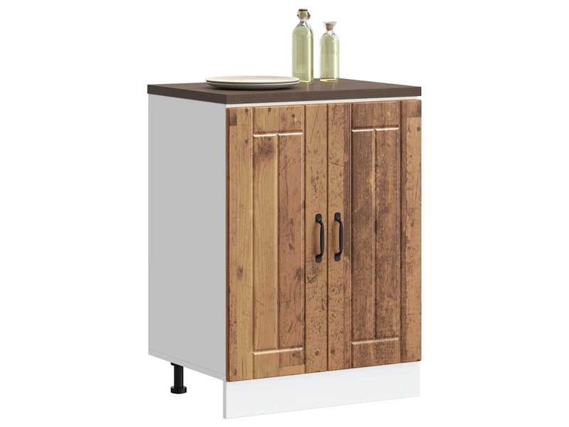 Meuble de cuisine, meuble de base de lavabo vieux bois bois d'ingénierie shl1246 - Conforama C