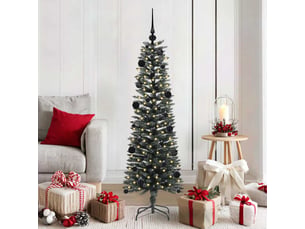 Sapin de noël artificiel, arbre de noël vert 150 cm pvc, plastique et acier shl8359