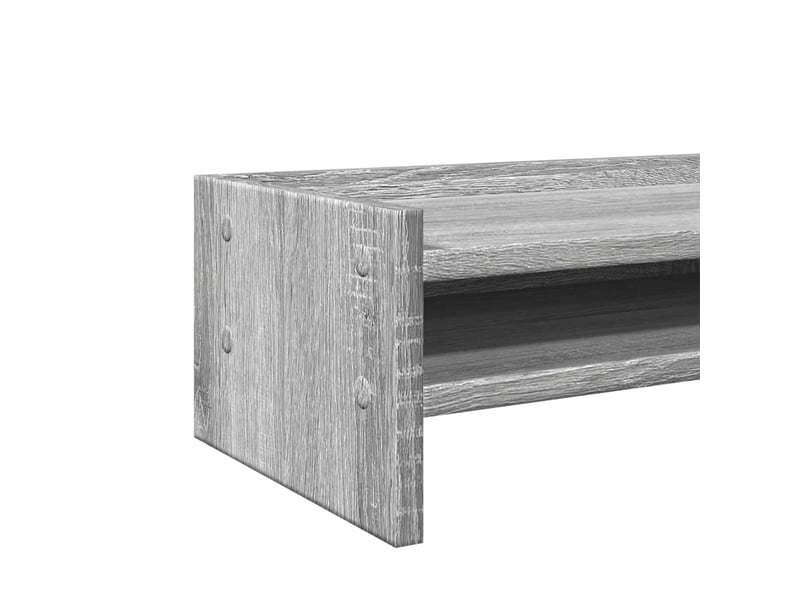  Support de moniteur table meuble bureau sonoma 42 x 24 x 16 cm bois d'ingénierie gris 02_0044988  - Conforama E
