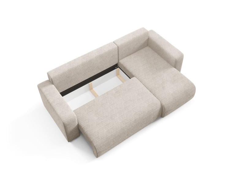  Canapé d'angle convertible evora l beige  - Conforama E