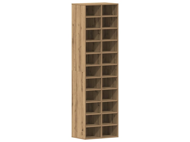  Meuble à chaussures, armoire à chaussures chêne artisanal 54x34x183cm bois ingénierie  - Conforama A