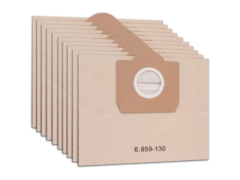  Paquet de 10 6.959-130.0 dustbag en papier a 220122042504 pour karcher wd3 wd3p wet &amp; dry aspirateur de remplacement  - Conforama E
