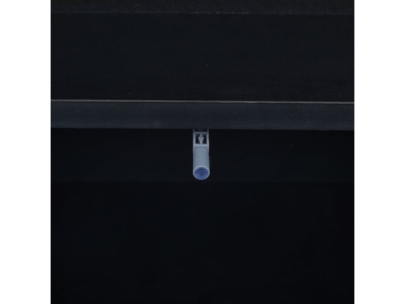  Table basse led avec tiroir et étagère ouverte pour salon 100×50×39 cm en panneaux de particules noir  - Conforama D