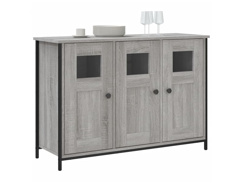  Buffet - bahut - meuble de rangement sonoma gris 100x35x70 cm bois d'ingénierie  - Conforama C