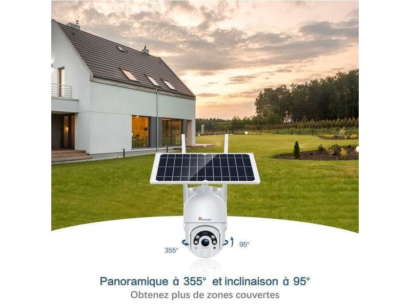 Caméra de sécurité extérieure wifi 2k 3mp avec vision nocturne couleur et détection pir - Conforama B