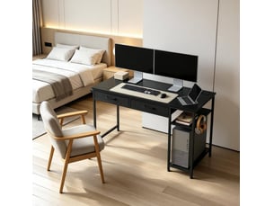 Bureau gaming WISHDOR 120 cm coloris noir