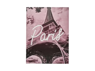 Tableau led - home deco factory - paris - lumineux - noir et rose