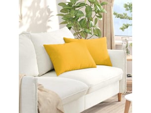 Lot de 2 coussins de canapé, coussins décoratifs jaune clair 60 x 40 cm cf59117