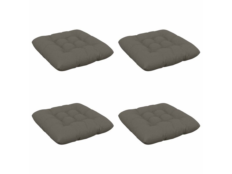 Lot de 4 coussins de siège, coussins d'assise vianen 100 % polyester gris cf60832 - Conforama A
