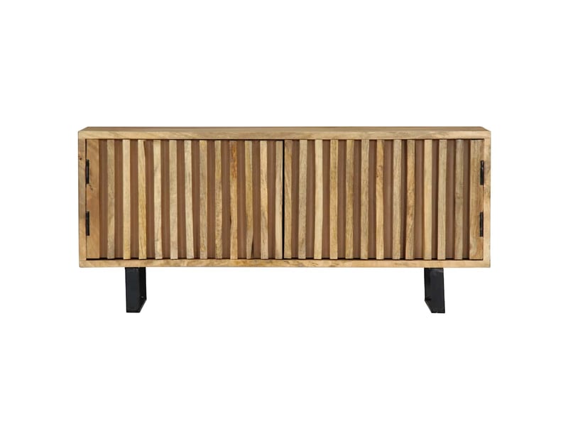  Meuble tv - banc tv - meuble de rangement 90x30x40 cm bois de manguier massif  - Conforama A