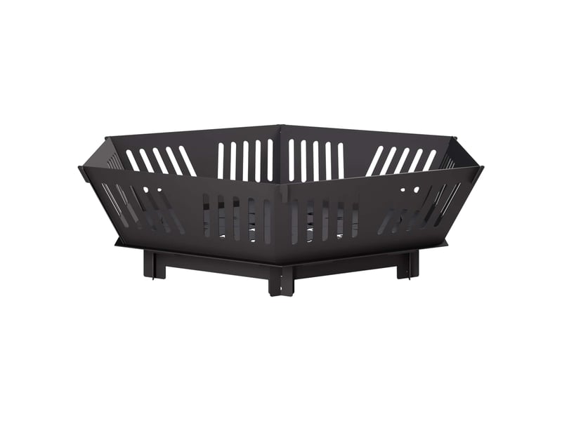  Brasero exterieur, foyer de cheminée noir 80x80x23 cm acier  - Conforama D
