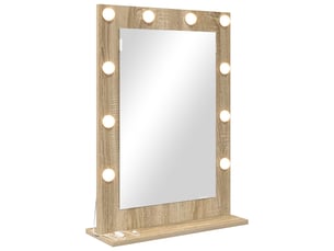 Miroir rectangulaire à fixer coloris marron <strong></strong> <strong></strong> - 50 cm x 70 cm