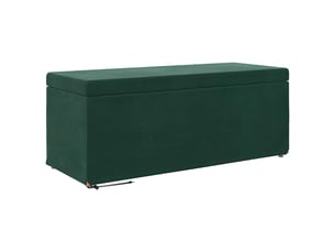 Tabouret bas, ottoman vert foncé 101x41x40 cm velours et bois composite