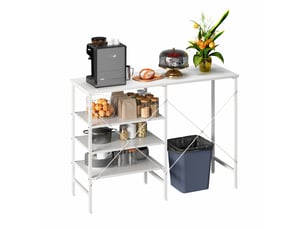 Bibliotheque coloris blanc 4 étagère(s) BEAUNIV - 120 cm x 85.5 cm