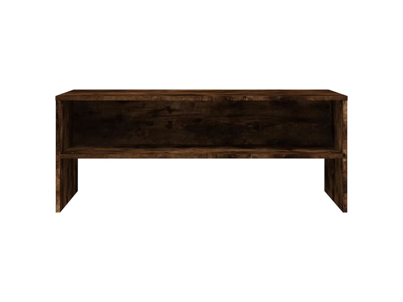  Meuble tv - banc tv - meuble de rangement chêne fumé 100x40x40 cm bois d'ingénierie  - Conforama D