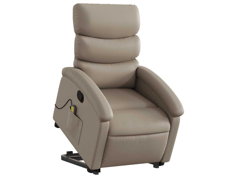 Fauteuil inclinable de massage cappuccino similicuir shl15344 - Conforama C